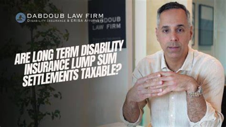 Are lump-sum long-term disability payments taxable?