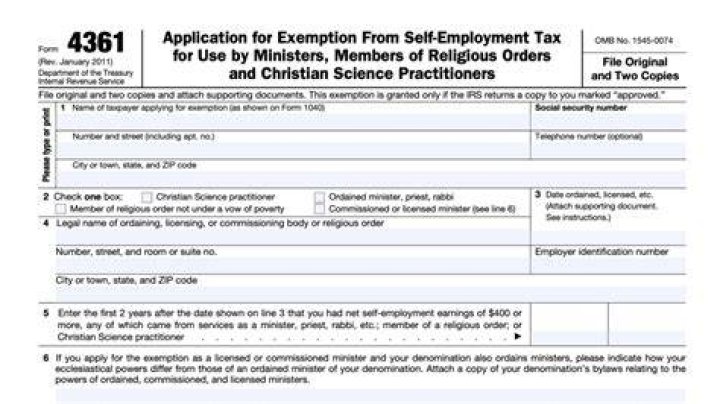 Are ministers exempt from self-employment tax?