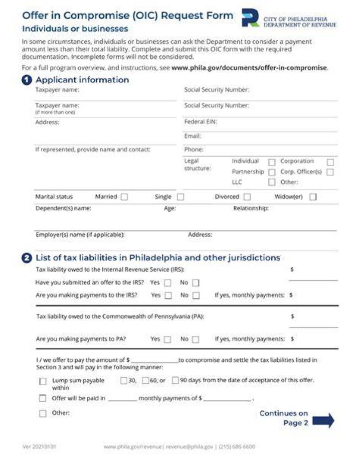 Can a taxpayer request an offer in compromise?