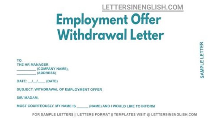 Can an employer withdraw an offer of employment after employee accepted?
