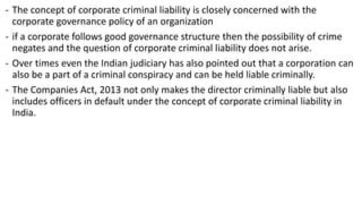 Can corporate officers be held criminally liable?