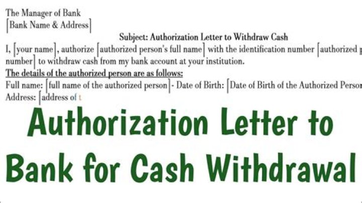 Can I give someone permission to withdraw money from my bank account?