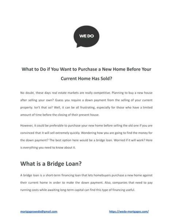 Can you buy a new home if your current home has not sold?