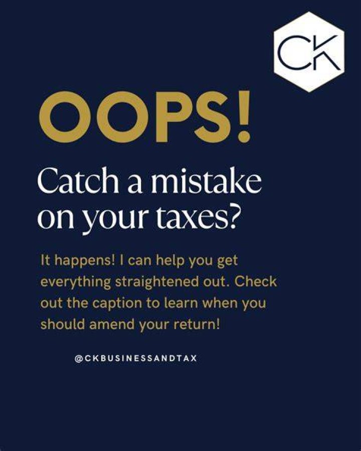 Can you fix tax mistakes?