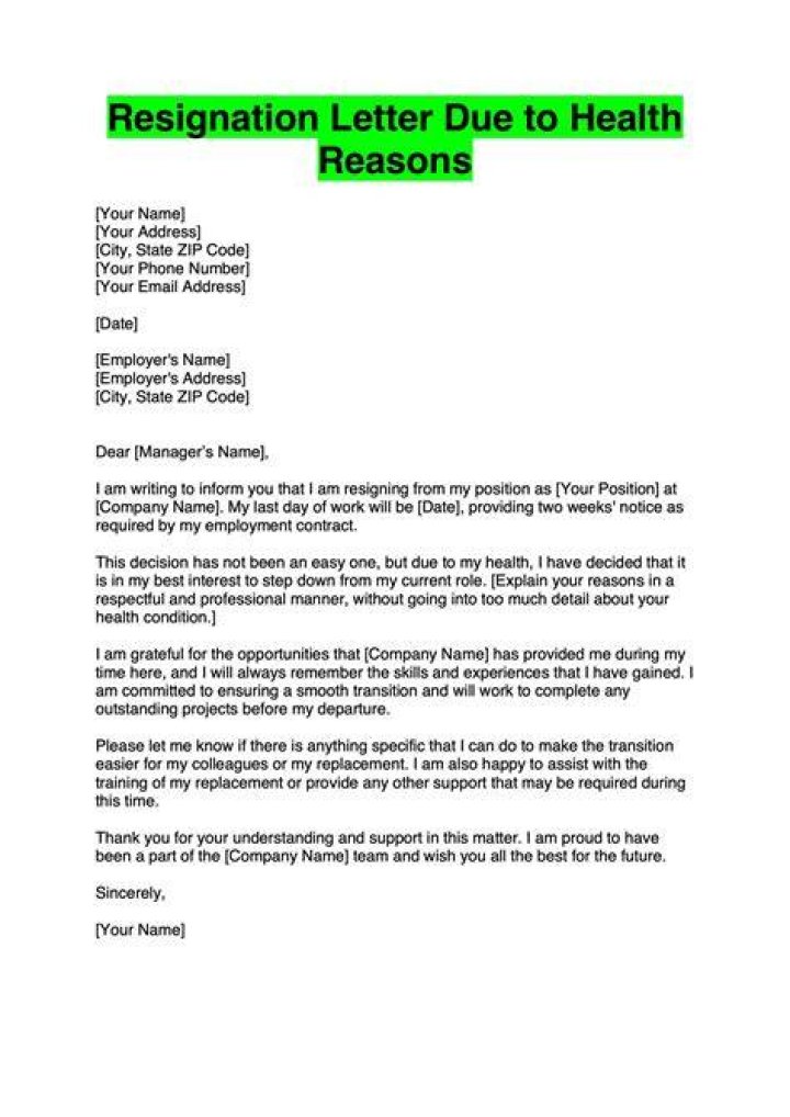 Can you quit your job due to illness?