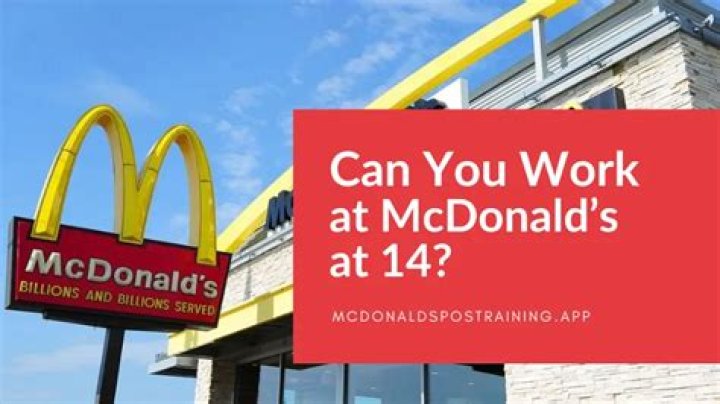Can you work at mcdonalds at 14 in Kentucky?