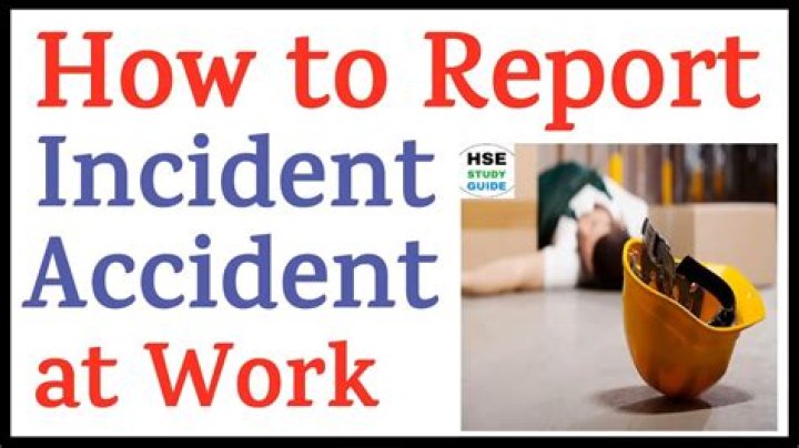 Do all accidents at work have to be reported?