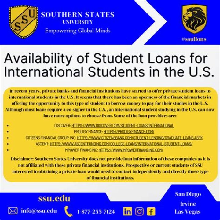 Do they give student loans to international students?