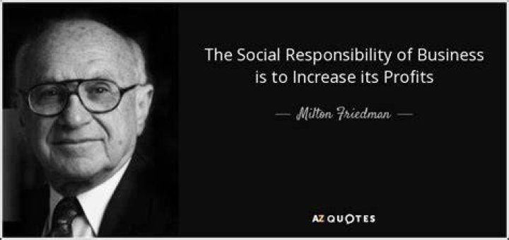Do you agree with Milton Friedman as he suggests that the only social responsibility of business is to increase profits?