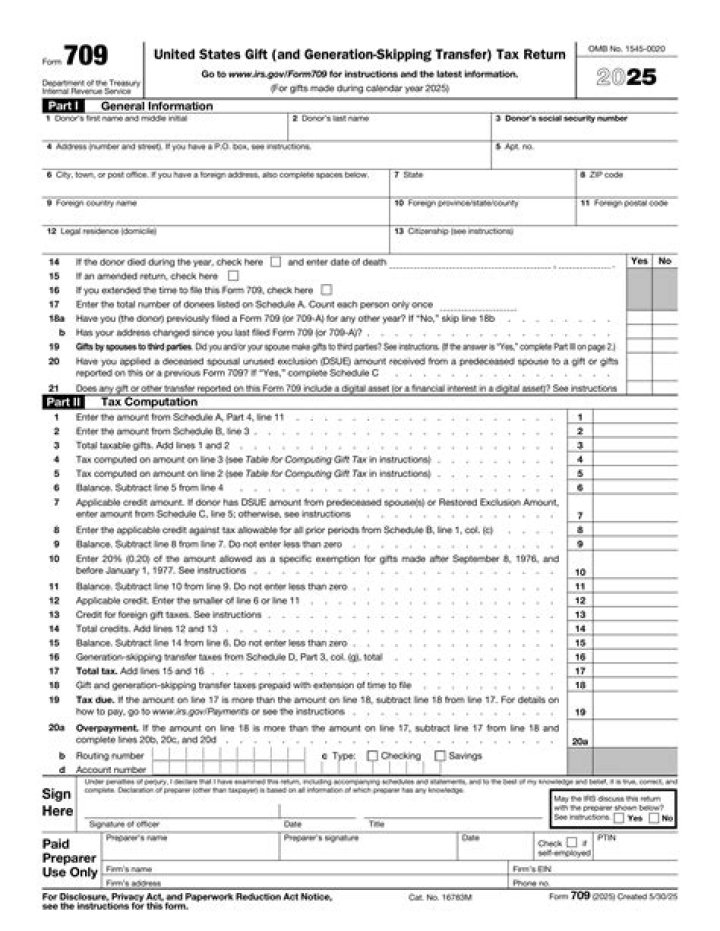 Do you have to fill out Tax Form 709?