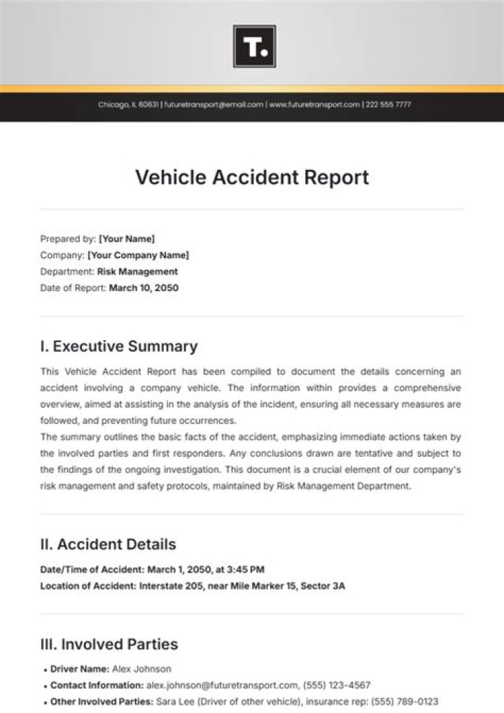 Do you have to report an accident to insurance in Florida?