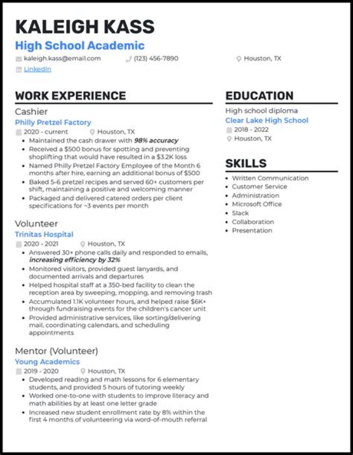 Do you put college or high school first on resume?