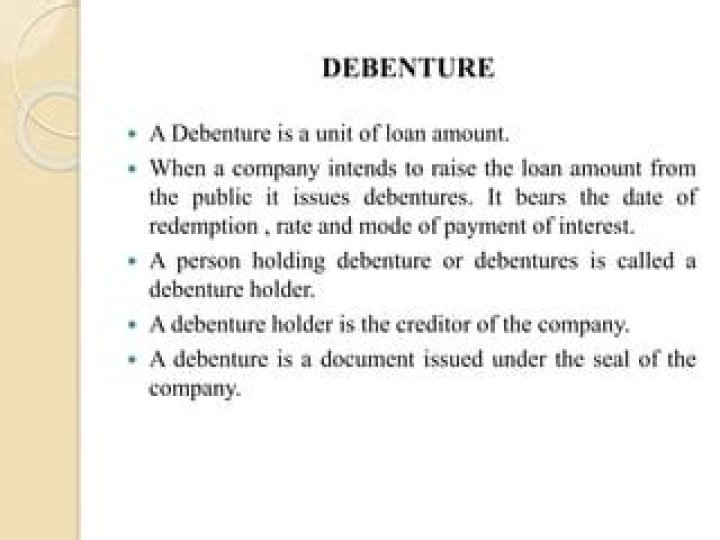 Does a debenture mean a company is in trouble?