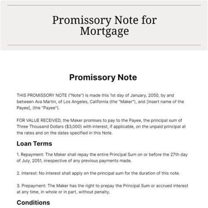 Does a promissory note secure a mortgage?