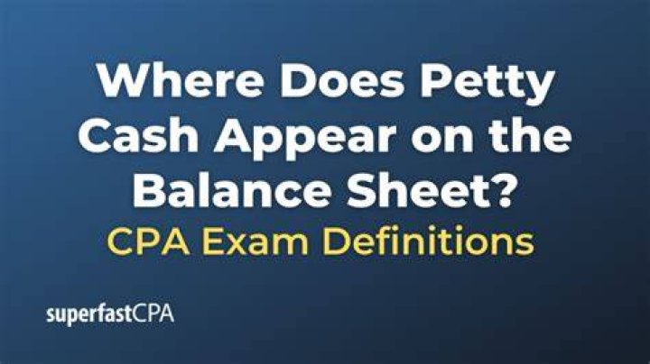 Does cash appear on the balance sheet?
