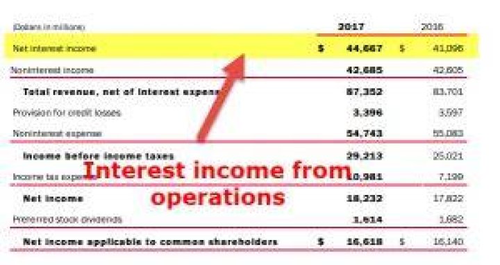Does interest earned go on the income statement?
