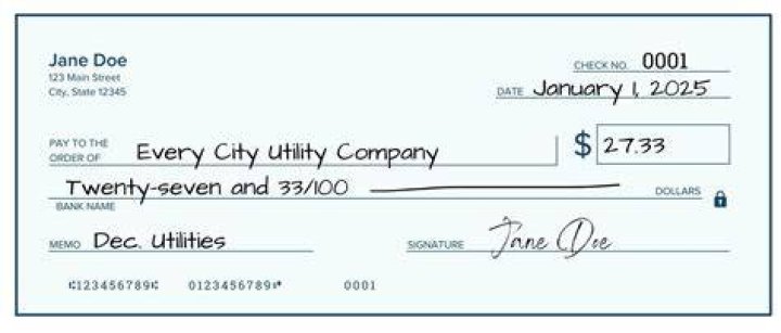 Does writing a check give you money?