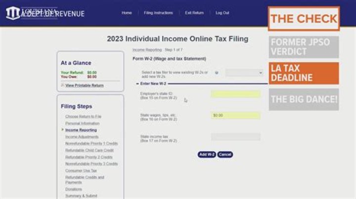 Has Louisiana extended tax filing deadline?