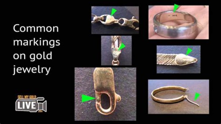 How are gold earrings marked?