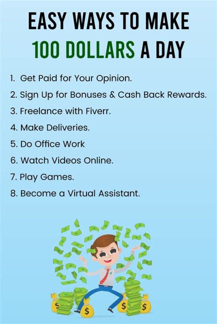How can I get 100 dollars quick?