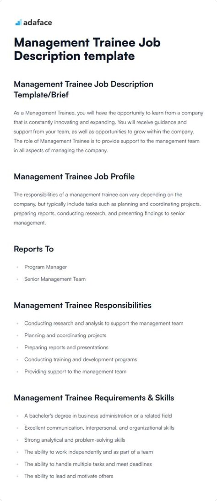 How can I prepare for management trainee?
