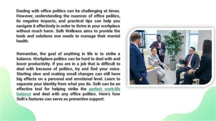How can office politics be avoided?