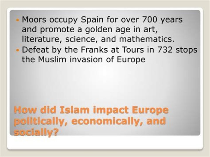 How did Islam impact Europe?