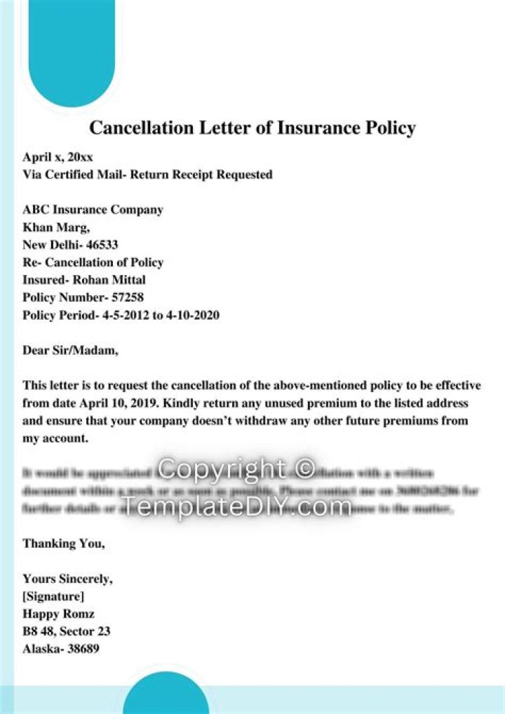 How do I cancel my Zurich policy?