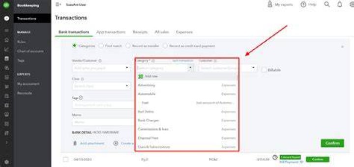 How do I classify a transaction in QuickBooks?