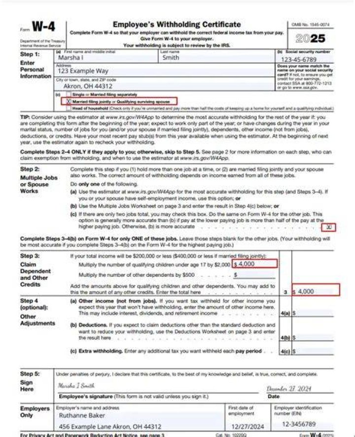 How do I fill out a W-4 in Illinois?