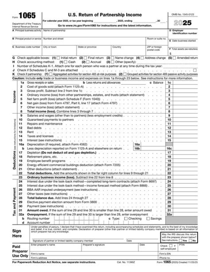 How do I fill out IRS Form 1065?
