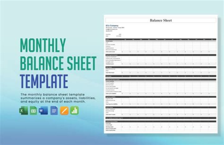 How do I make a monthly balance sheet?