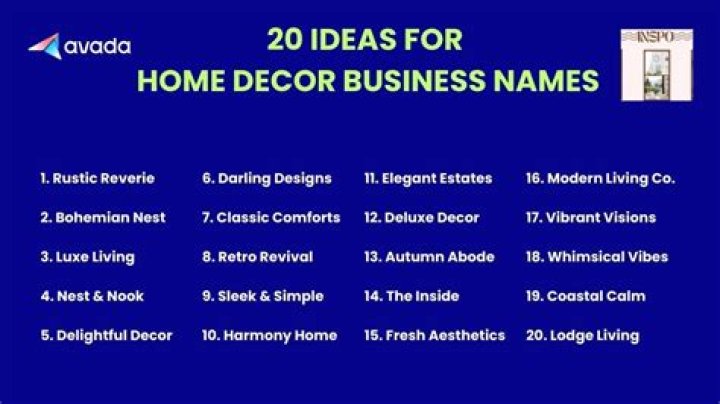 How do I name my home decor business?