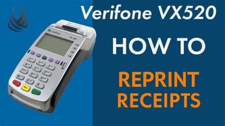 How do I reprint my VeriFone vx520 receipt?