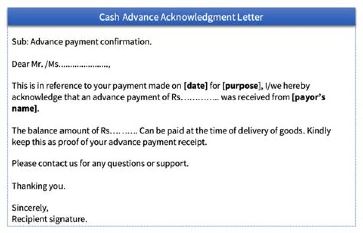 How do I write an Acknowledgement letter for receiving money?