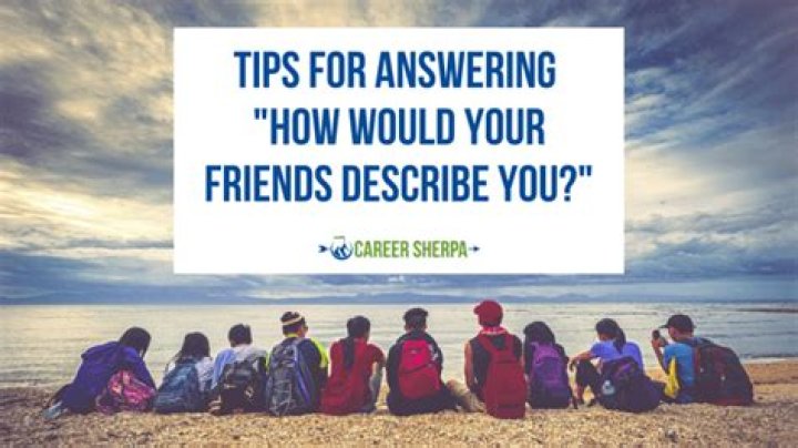 How do you answer how would others describe you?