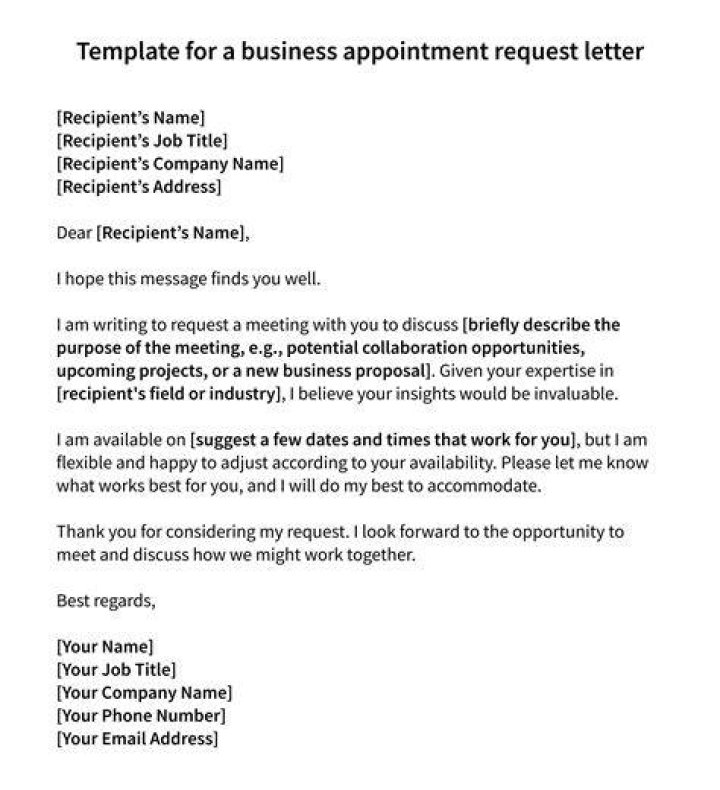How do you ask for an appointment professionally?
