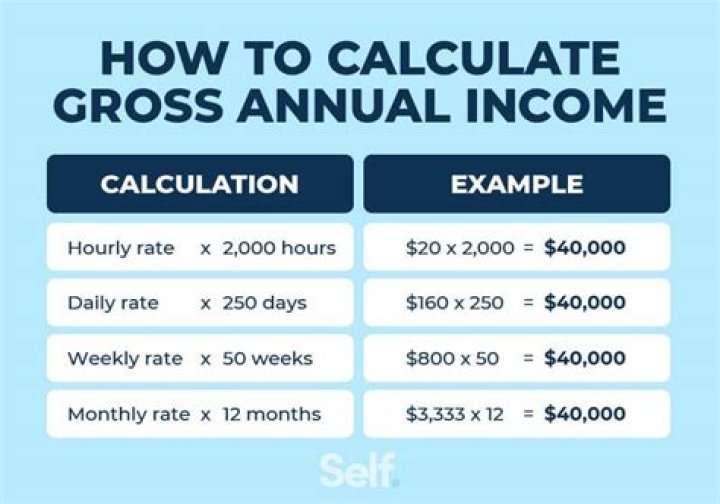 How do you calculate annual gross household income?