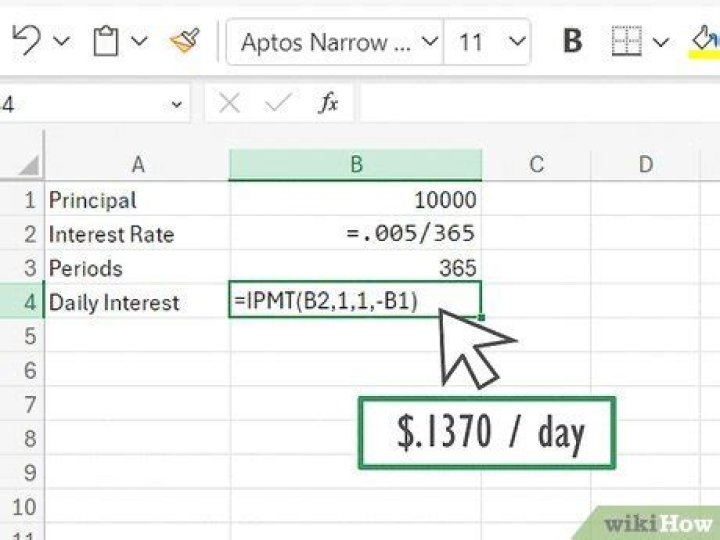 How do you calculate daily interest payoff?