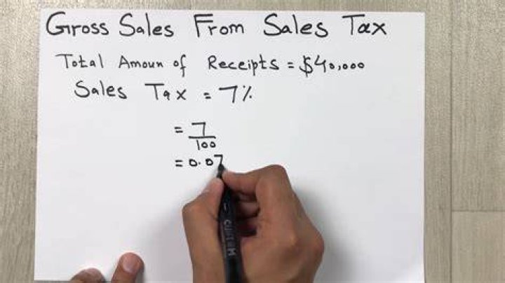 How do you calculate gross sales from sales tax?