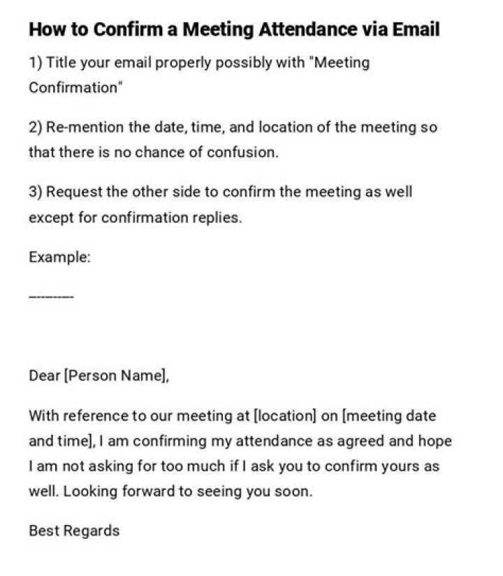 How do you confirm attendance?