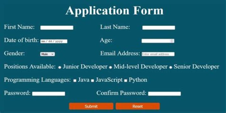 How do you create a application form?