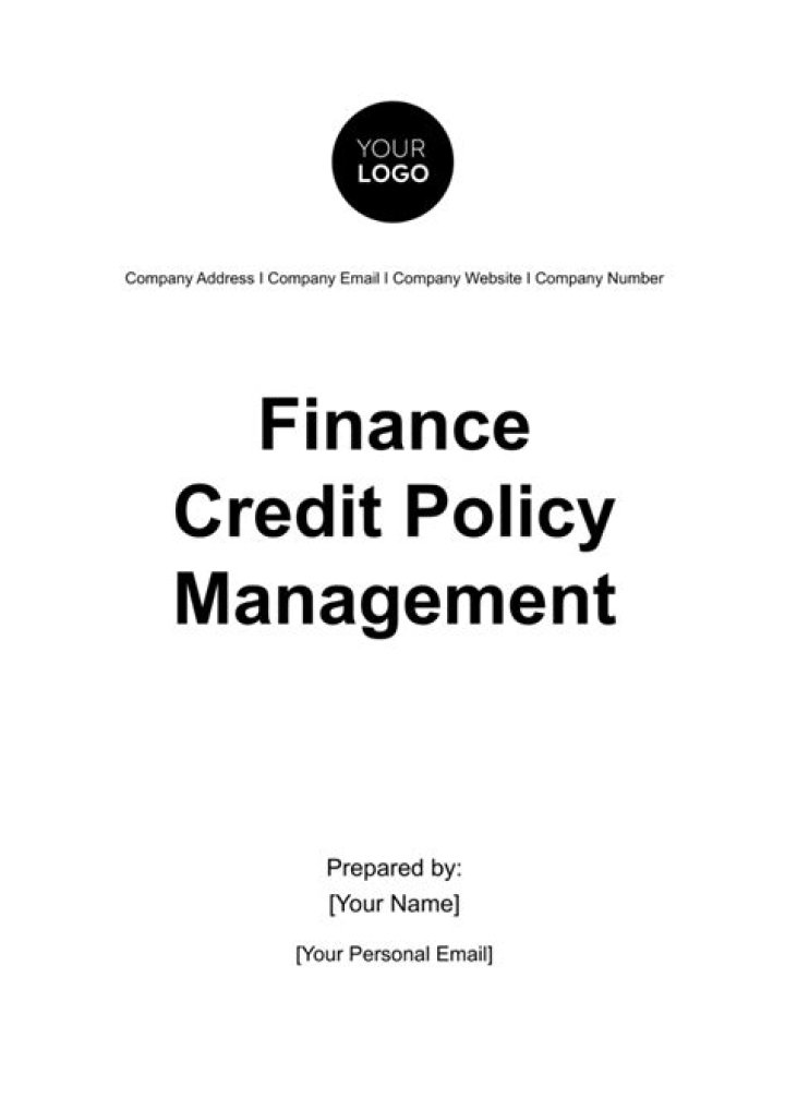 How do you create a credit policy?