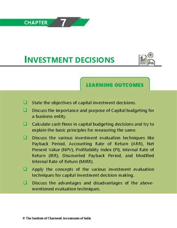How do you create a successful long term investment decision?