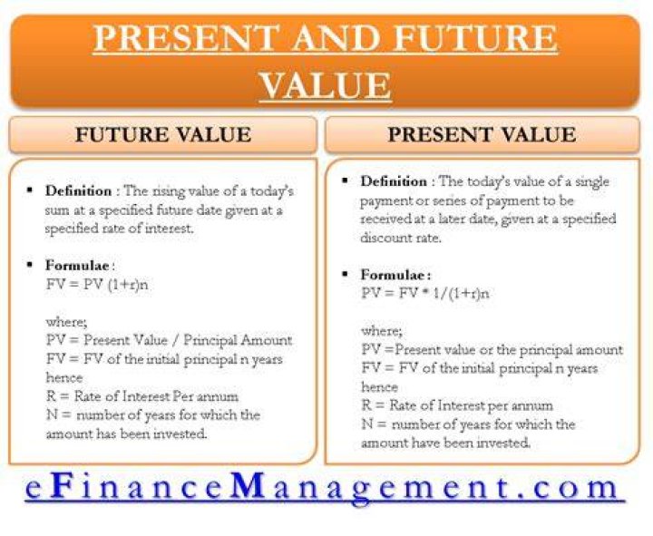 How do you distinguish present value from future value?