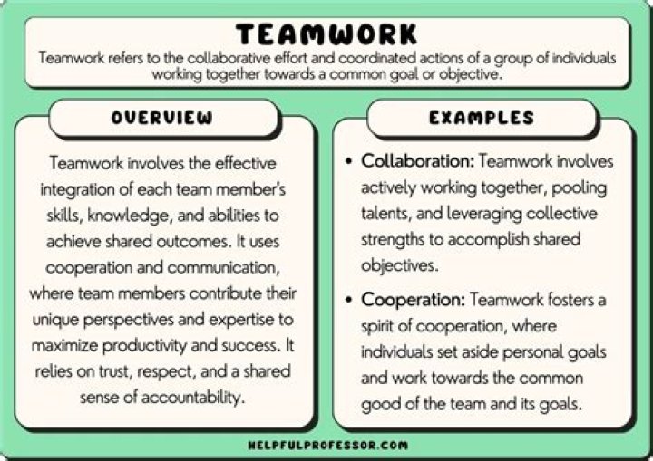 How do you explain team work?