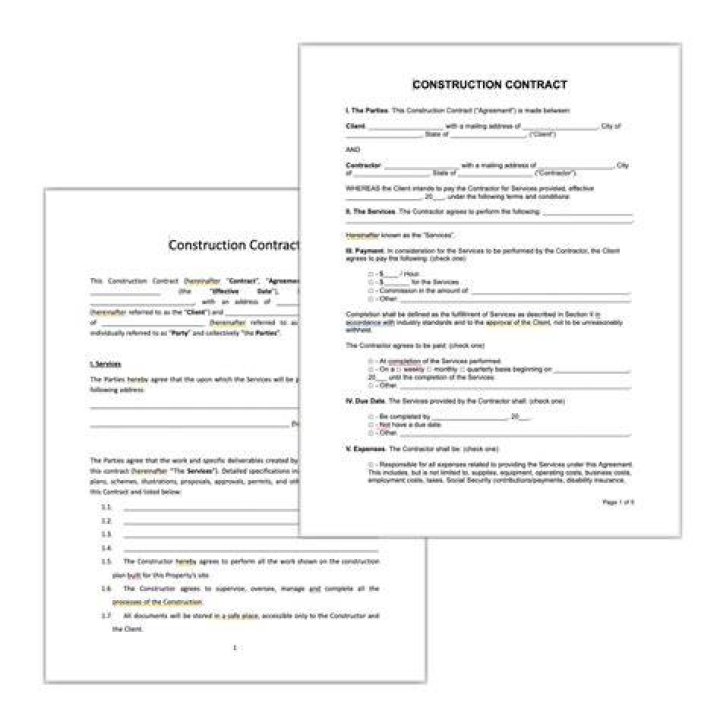 How do you get a construction contract?