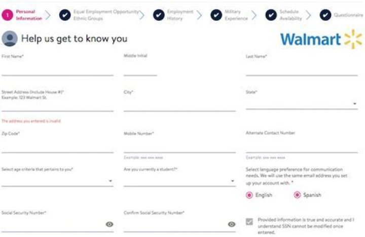 How do you know if Walmart accepted your application?