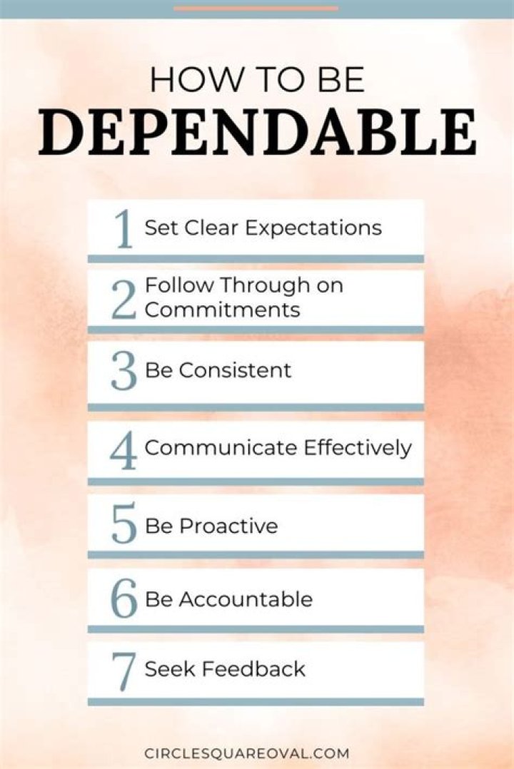 How do you know if you are dependable?