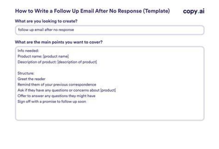 How do you politely follow up after no response?